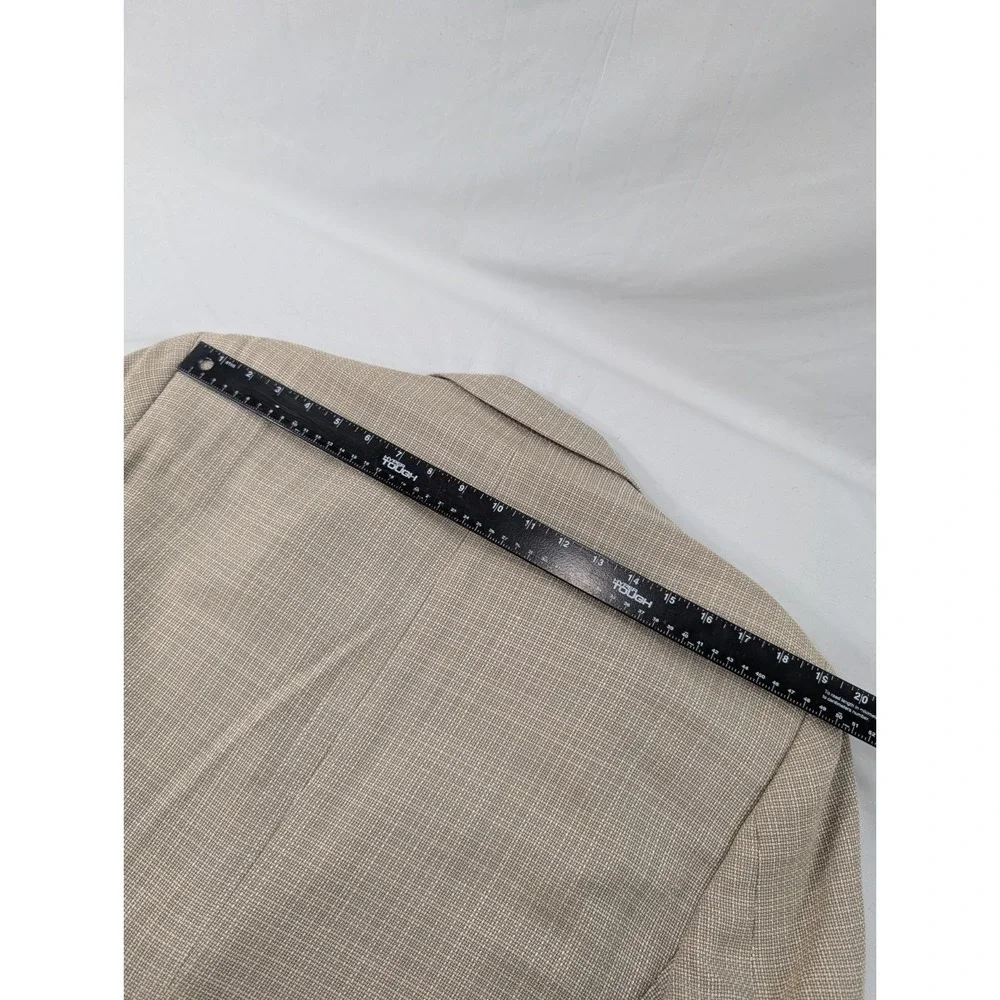 Ralph Lauren Blazer Sport Coat Ivory Burlap 100% Silk Ventless Blazer 42L 44